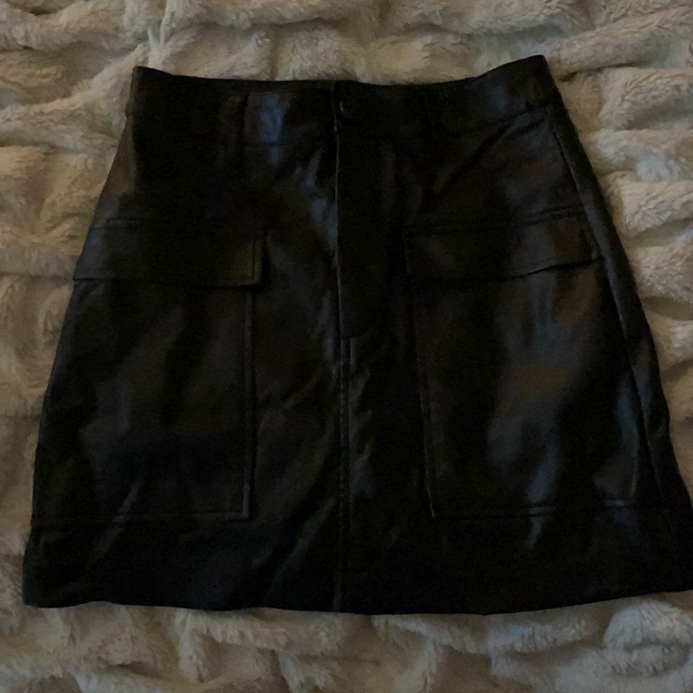 Faux leather skirt